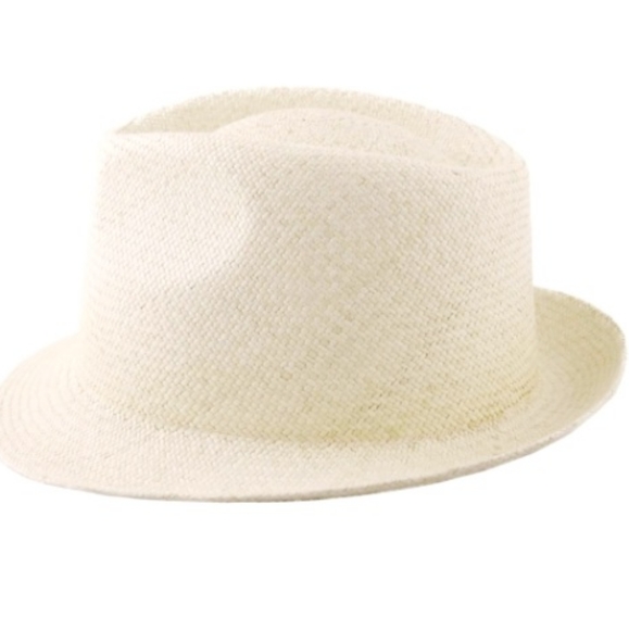 Woven Cuban Style Fedora Hat Cloud Off-White 52 cm - Picture 2 of 10